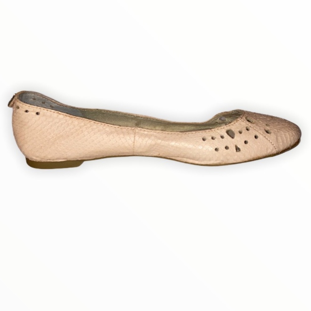 SAM EDELMAN Ballerina Snake-print Flats Sz 6m